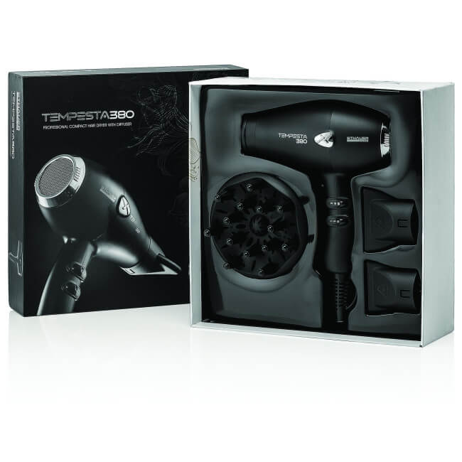 Secador de cabello Tempesta 380 negro de Sthauer.