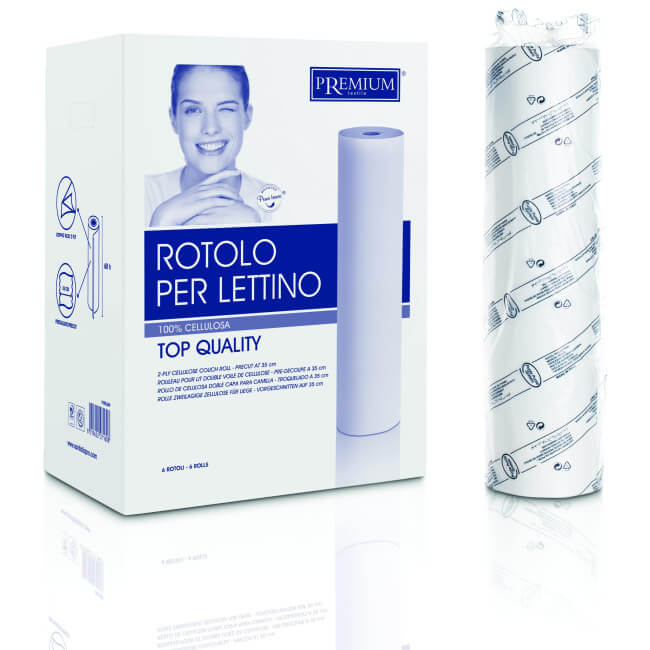 Dubbele rol cellulose voile vooraf gesneden 35/60cm.