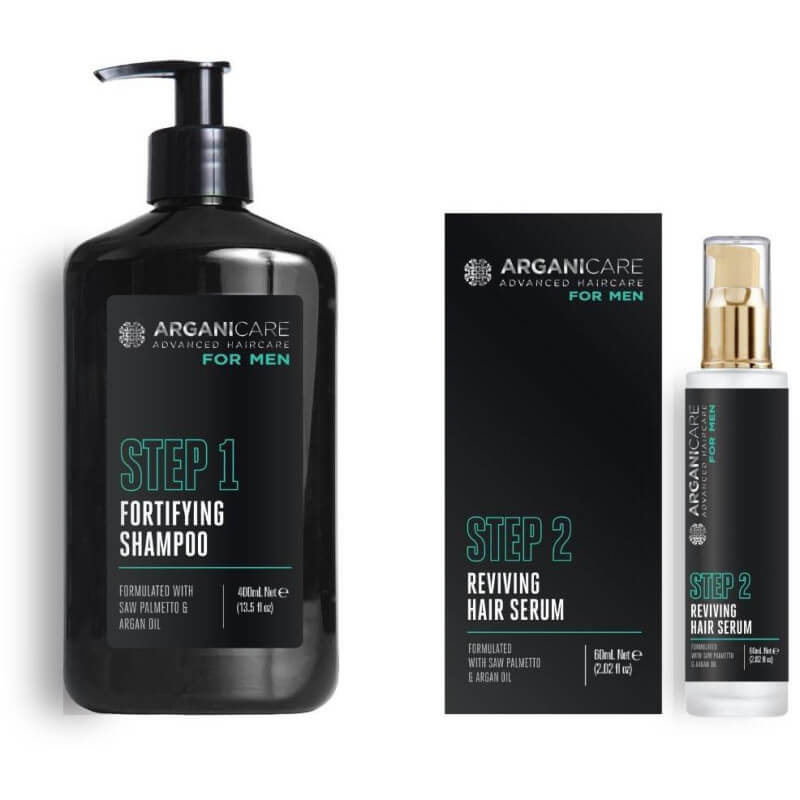 Cofre de champô + sérum anti-queda de cabelo Arganicare