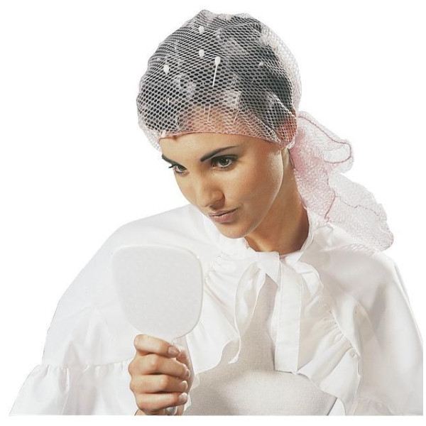 Veil with Pink Netting Hairstyle