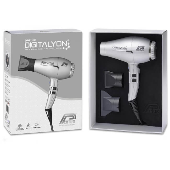 Secador de cabelo prateado DIGITALYON Parlux