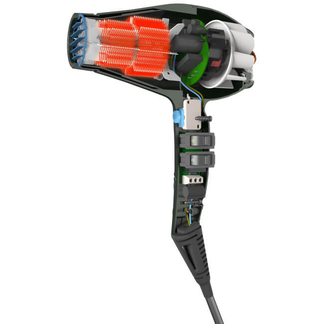Secador de cabelo prateado DIGITALYON Parlux