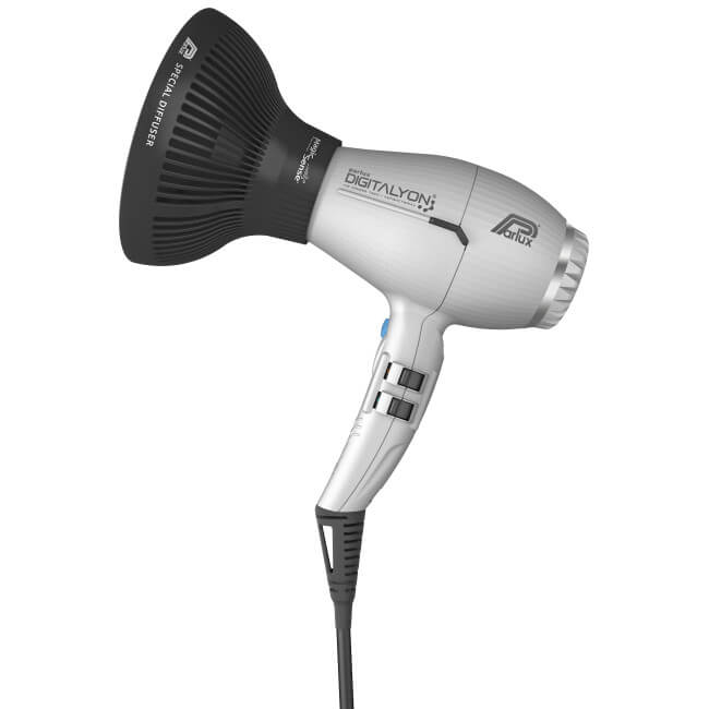 Secador de cabelo prateado DIGITALYON Parlux