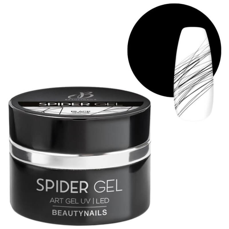 Gel de aranha ultra pigmentado 08 preto metálico Beauty Nails 5g