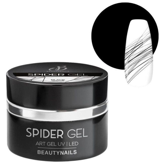 Spider gel ultrapigmentado 08 negro metalizado Beauty Nails 5g
