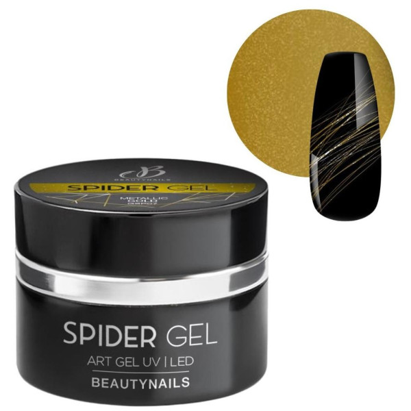 Spider ultra-pigmentiertes Gel 07 Metallic Gold Beauty Nails 5g