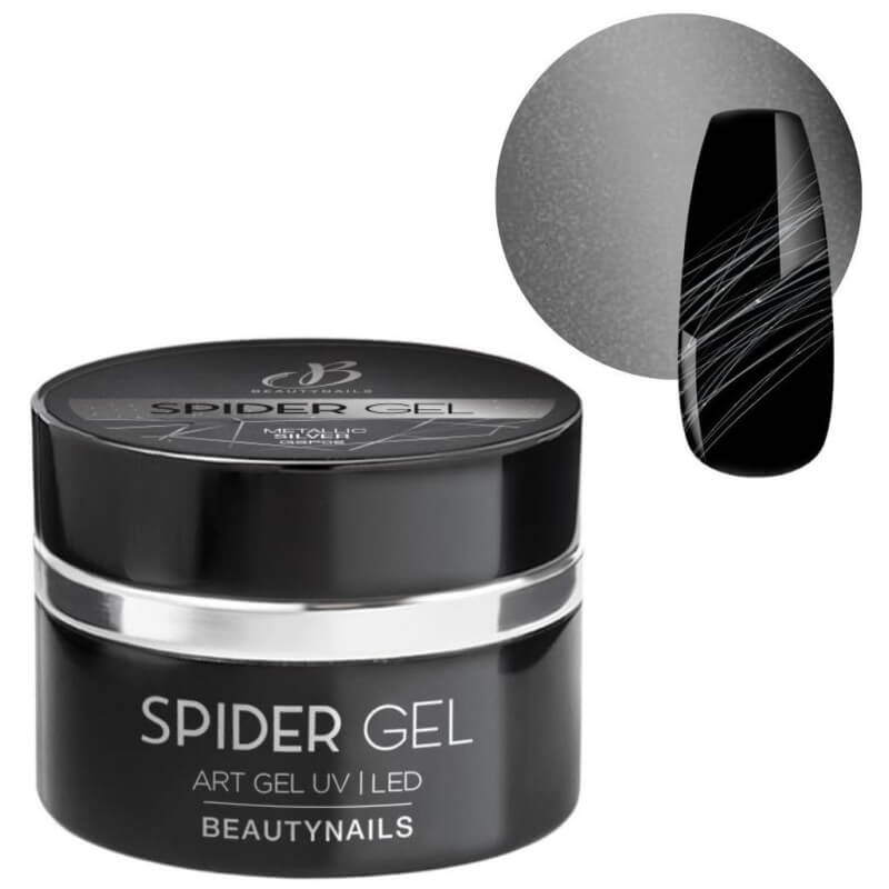 Gel de aranha ultrapigmentado 06 prata metálico Beauty Nails 5g