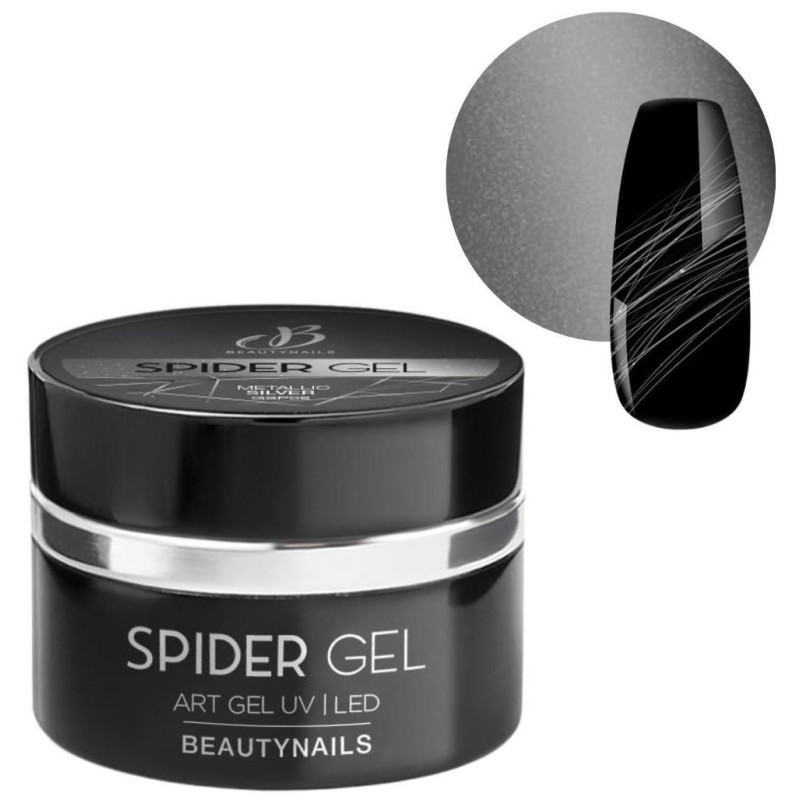 Spider gel ultra-pigmenté 06 metallic silver Beauty Nails 5g