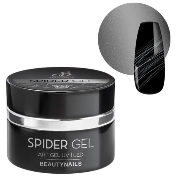 Gel de aranha ultrapigmentado 06 prata metálico Beauty Nails 5g Gel de aranha ultrapigmentado 06 prata metálico Beauty Nails 5g