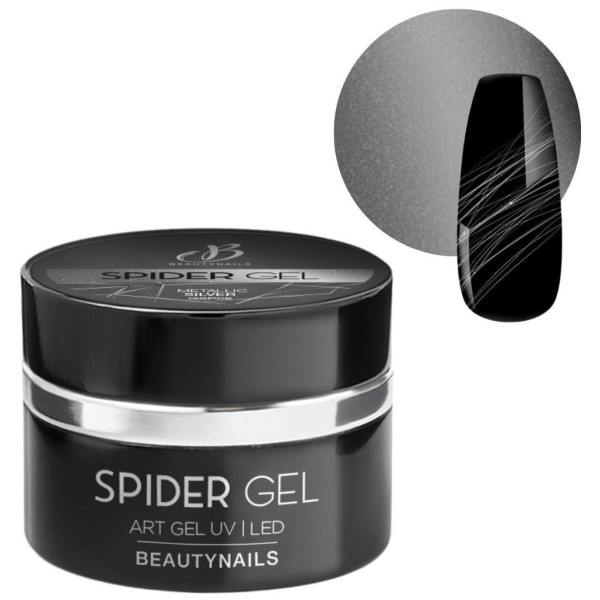 Spider gel ultrapigmentado 06 metalizado plata Beauty Nails 5g