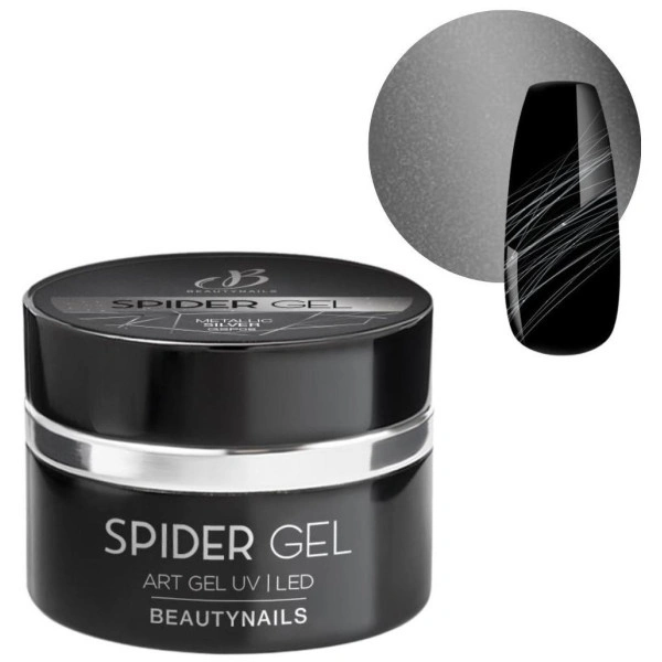 Spider ultra-pigmentiertes Gel 06 Metallic Silber Beauty Nails 5g