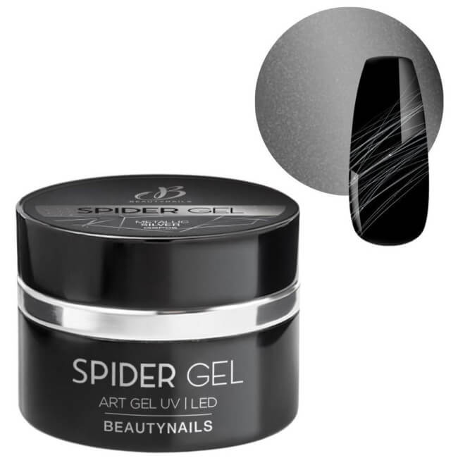 Gel de aranha ultrapigmentado 06 prata metálico Beauty Nails 5g