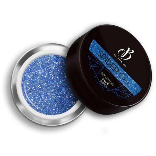 Spider gel ultra-gepigmenteerd 03 reflecterend blauw Beauty Nails 5g