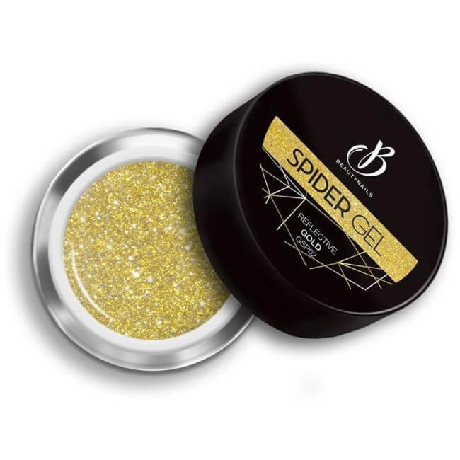 Spider gel ultra-gepigmenteerd 02 reflecterend goud Beauty Nails 5g