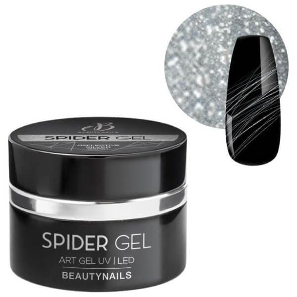 Spider gel ultra-gepigmenteerd 01 reflecterend zilver Beauty Nails 5g Spider gel ultra-gepigmenteerd 01 reflecterend zilver Beauty Nails 5g