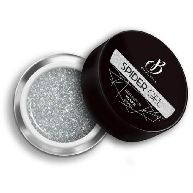 Spider gel ultra-gepigmenteerd 01 reflecterend zilver Beauty Nails 5g