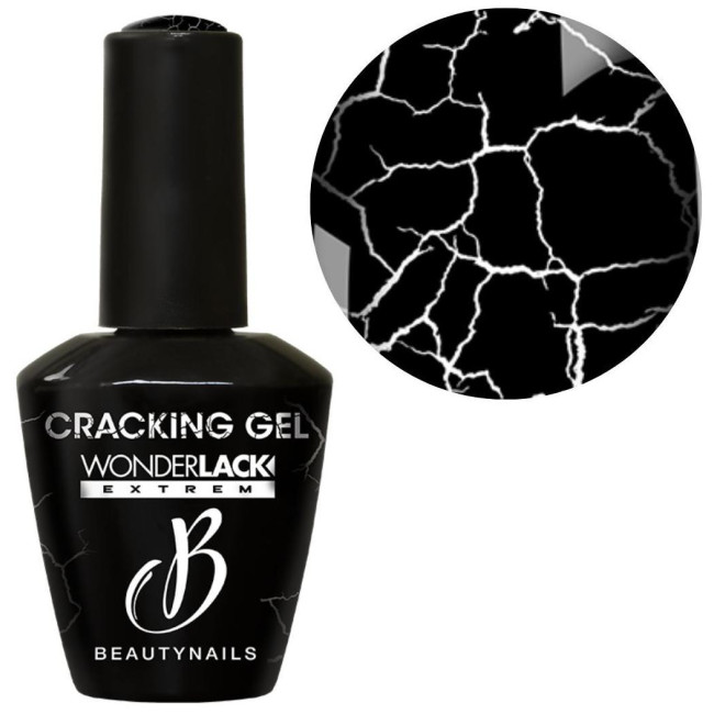 Top coat Cracking gel Black Wonderlack 12ML Beauty Nails