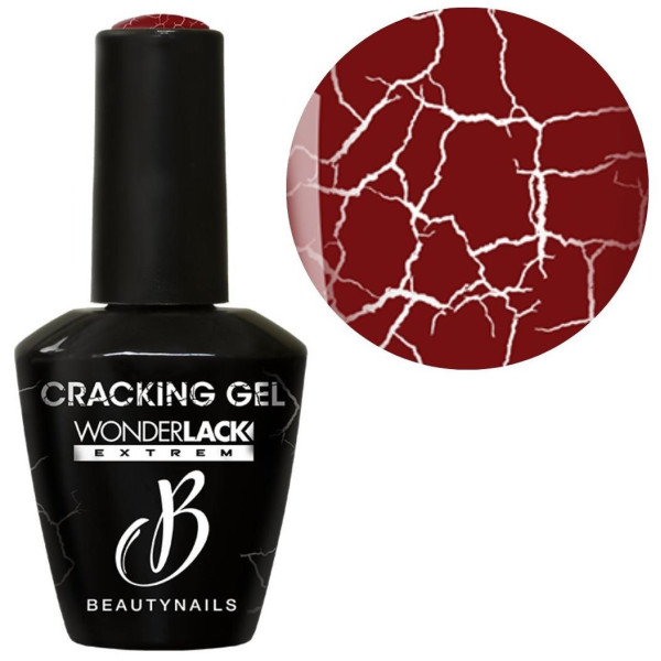 Top coat Cracking gel Dark Red Wonderlack 12ML Beauty Nails