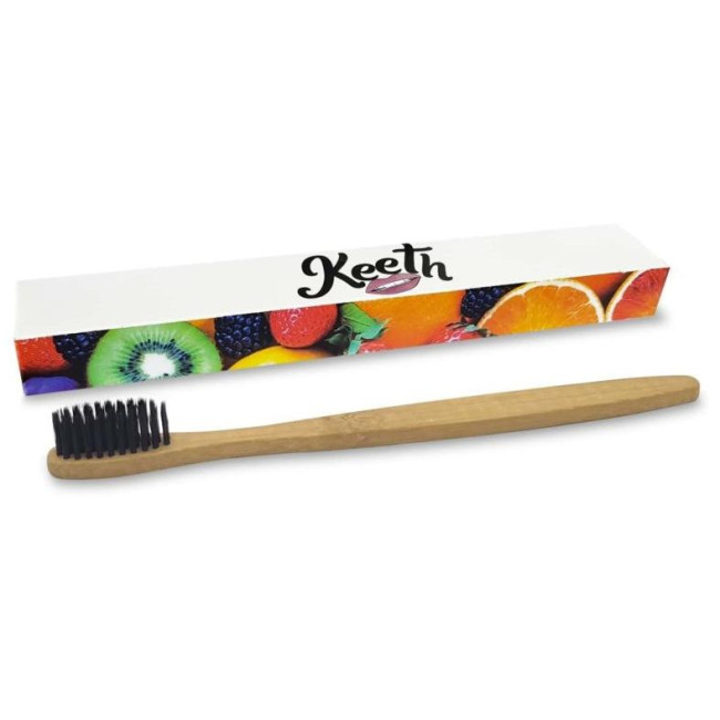 Bambus-Zahnbürste, die mit Aktivkohle infundiert ist Keeth
