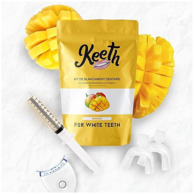 Teeth whitening kit in mango flavor Keeth
