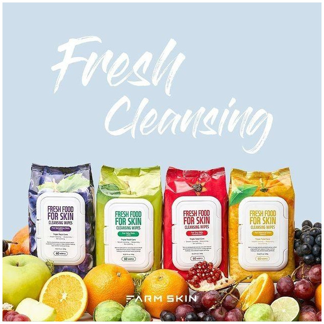 Super Food Farm Skin Blueberry Cleansing Wipes