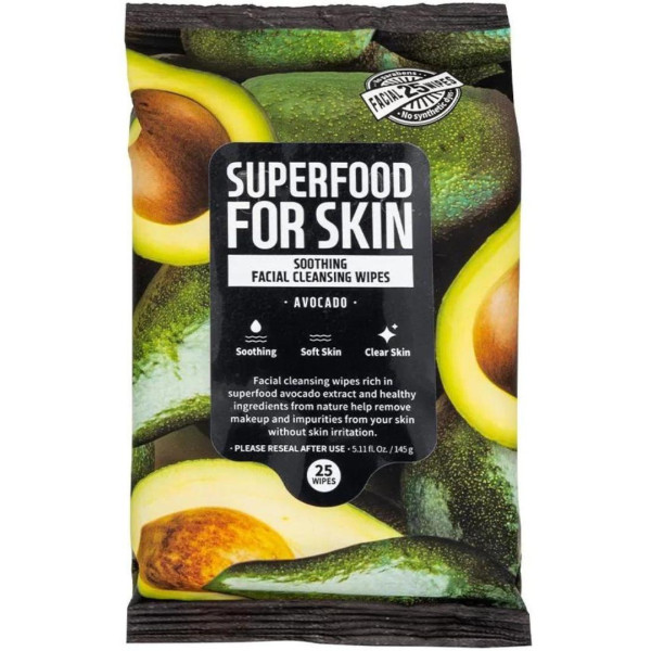 Toallitas limpiadoras revitalizantes Super Food Farm Skin Avocado
