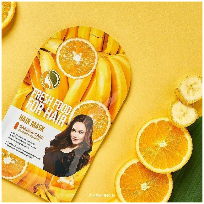 Masque cheveux bonnet orange & banane Fresh Food Farm Skin