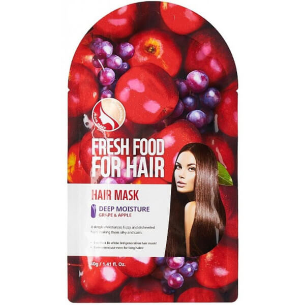 Maschera per capelli con berretto alla mela e uva Super Food Farm Skin