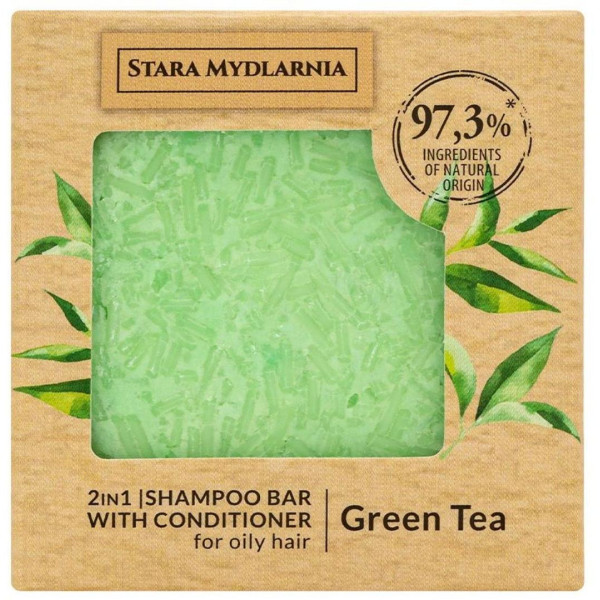 Shampooing conditionneur solide au thé vert Bodymania 70g