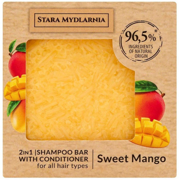 Shampoo-Conditioner in fester Form, Süße Mango, Bodymania, 70g
