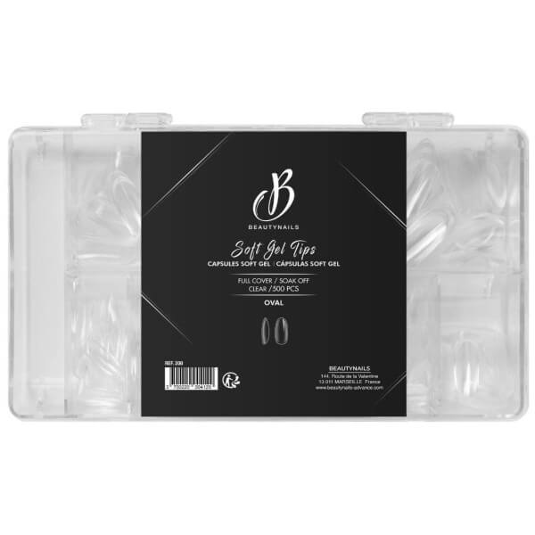 Cápsulas Soft Gel Dicas em forma oval Beauty Nails 500 peças Cápsulas Soft Gel Dicas em forma oval Beauty Nails 500 peças