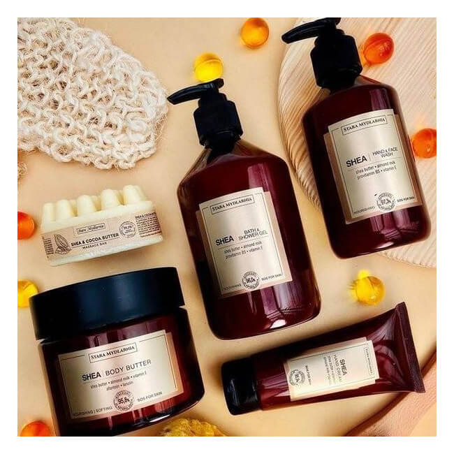 Gel vloeistof voor handen & gezicht met sheaboter Bodymania 300ML