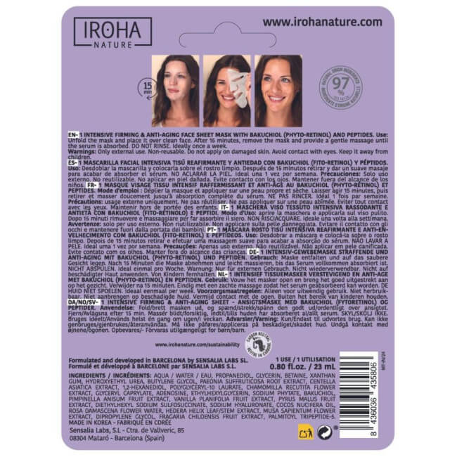 Masque visage anti-âge Noni & Acide hyaluronique Natural Extract Iroha Nature