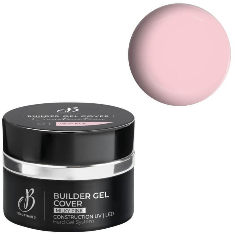 Gel de construção Builder gel cover 01 Milky Pink Beauty Nails 50g