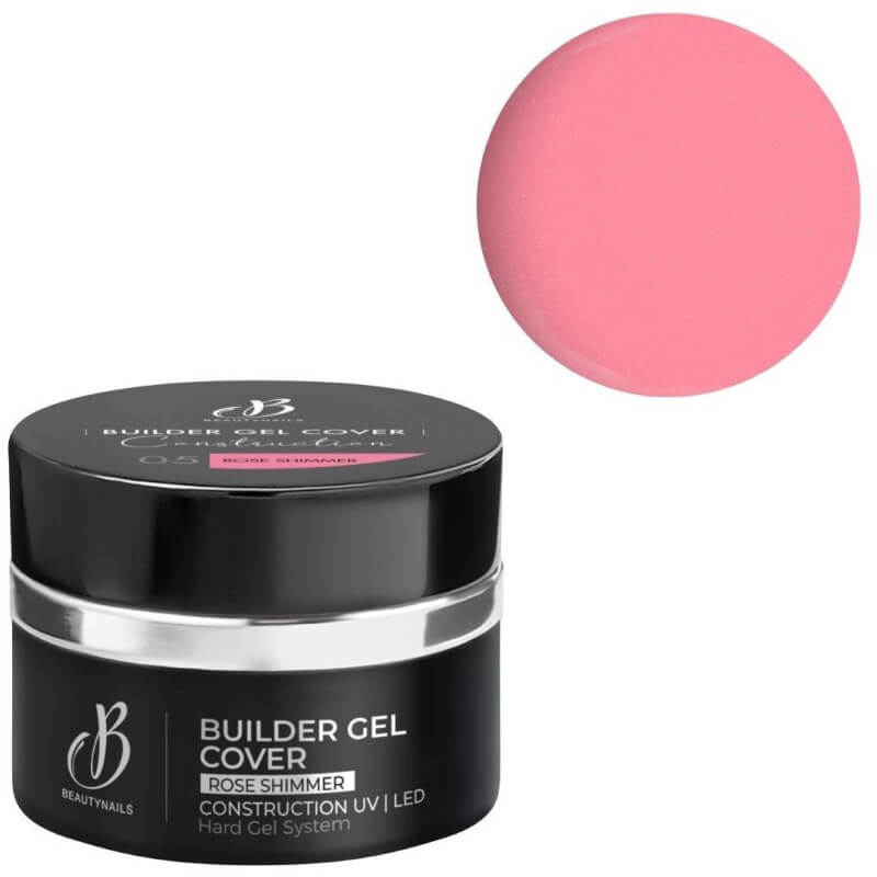 Gel de construction Builder gel cover 05 Rose Shimmer Beauty Nails 15g