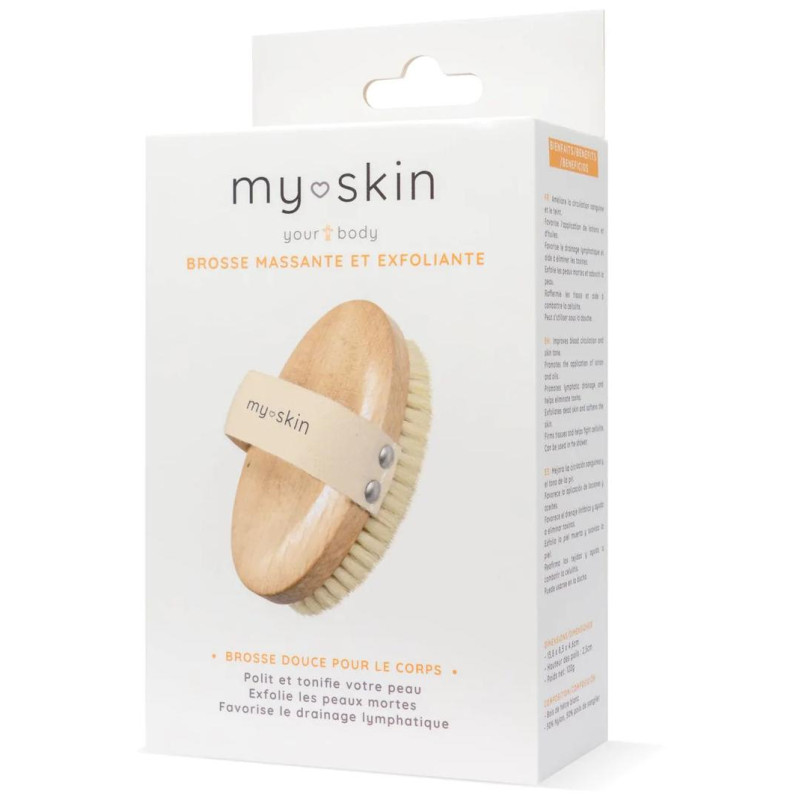 Brosse massante et exfoliante pour le corps à base de nylon - My Skin