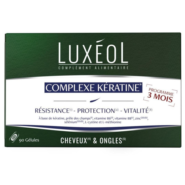Dietary supplements Keratin complex Luxéol 90 capsules