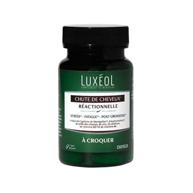 Food supplements reactive hair loss chewable Luxeol 30 lozenges