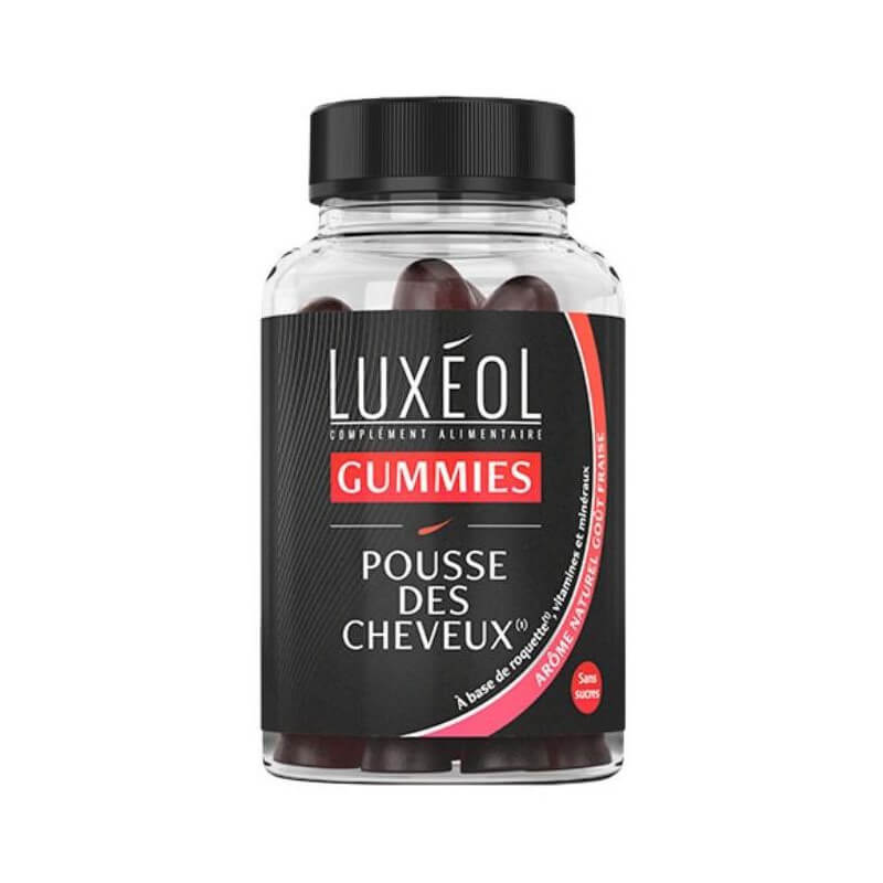 Complementos alimentares para o crescimento do cabelo Luxéol 60 gomas