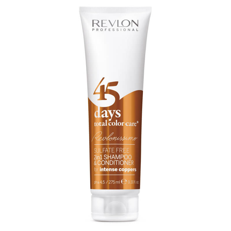 Revlonissimo 45 Days Intense Coopers 275 ML

Dies ist ein Shampoo-Produkt von Revlonissimo in der Farbe Intense Coopers mit eine