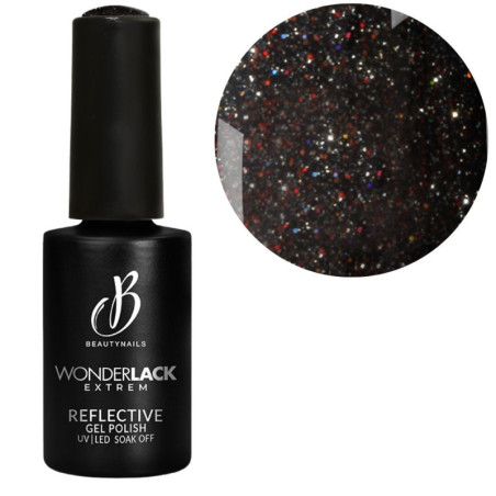 Vernis Wonderlack Extrem black reflective Beautynails 8ML