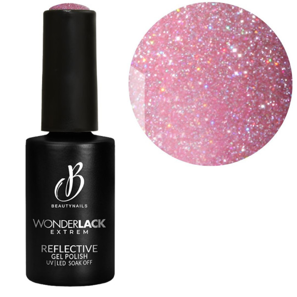 Esmalte de uñas Wonderlack Extrem pink reflective Beautynails 8ML.