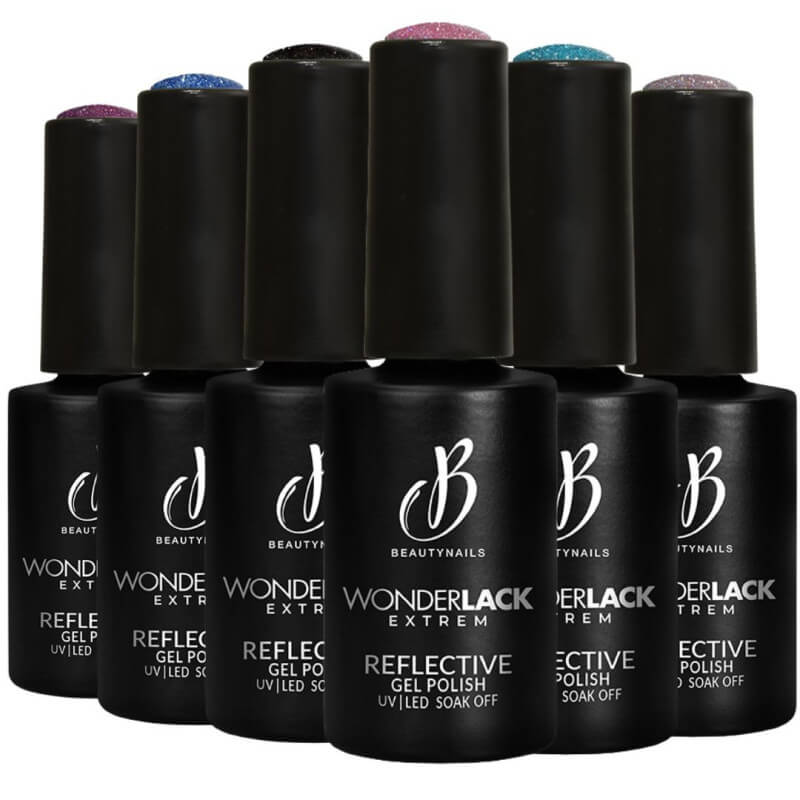 Vernis Wonderlack Extrem black reflective Beautynails 8ML