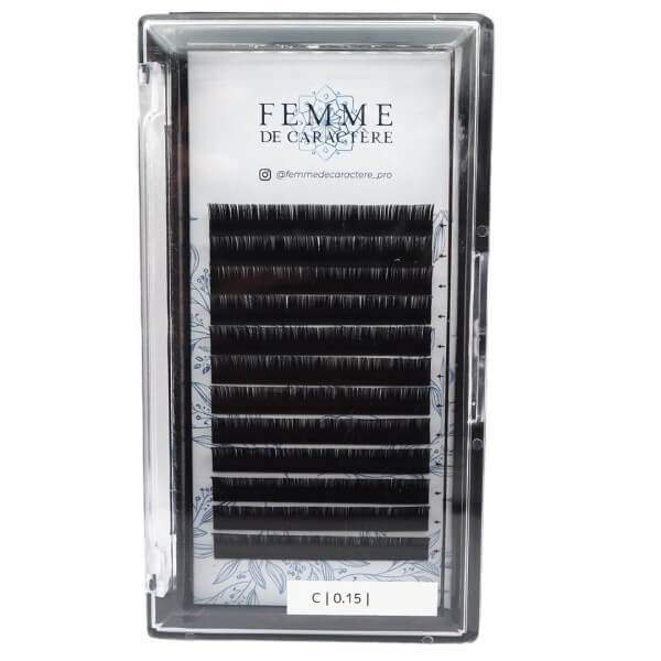 Extensions wimpers klassiek 8mm (0,15-C) Vrouw met Karakter
