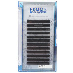 Extensões de pestanas fáceis em ramos 12mm (0,07-D) Femme de Caractère