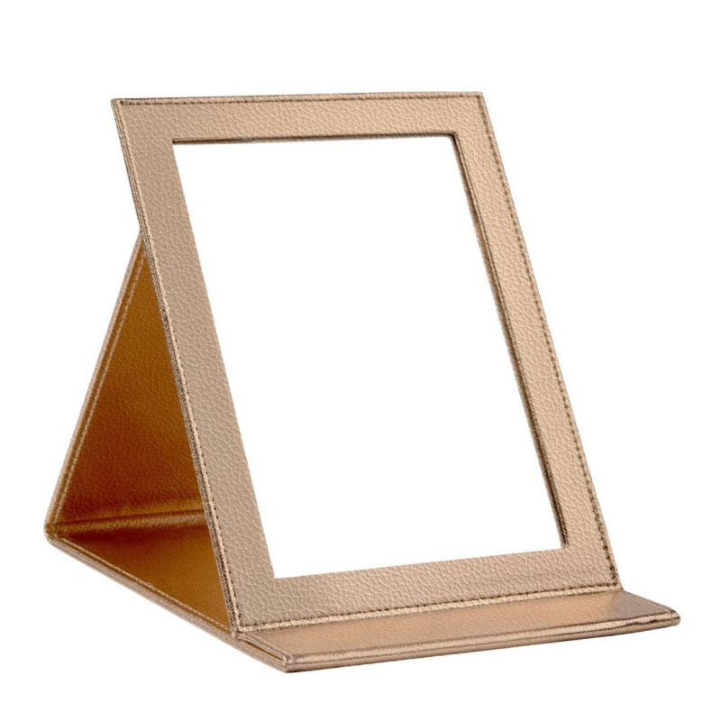Mirror Easel champagne gold leather look Sibel