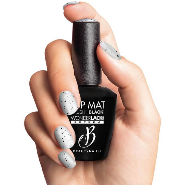 Top coat mat crush black Wonderlack Beautynails 12ML