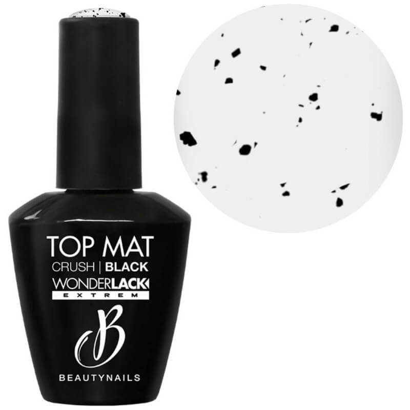 Top coat mat crush black Wonderlack Beautynails 12ML