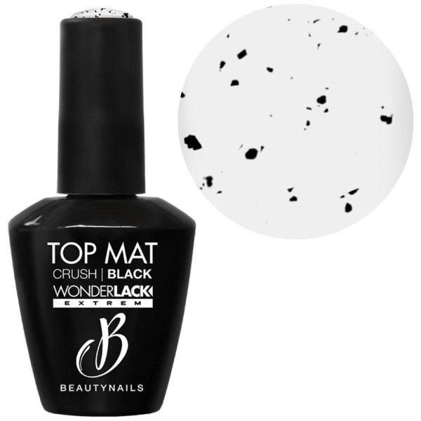 Top coat mat crush black Wonderlack Beautynails 12ML