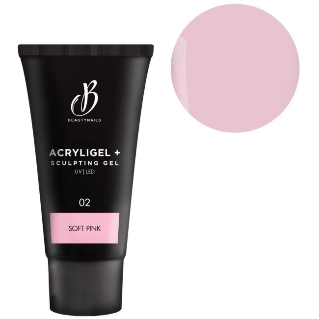 Acryligel+ tube soft pink BeautyNails 30g